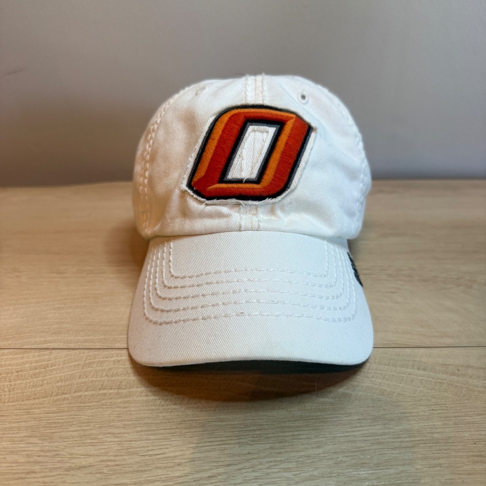 Oklahoma State Cowboys OSU White Distressed Logo Adjustable Dad Hat Baseball Cap